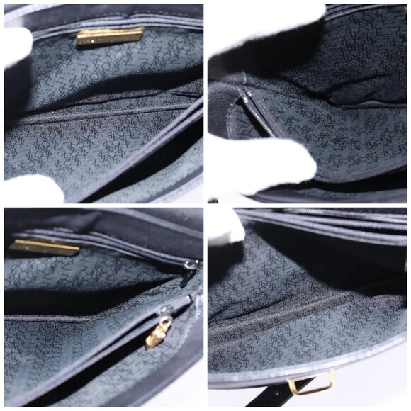 SAINT LAURENT Shoulder Bag Leather Black Gold Auth 148350 - Picture 15 of 16